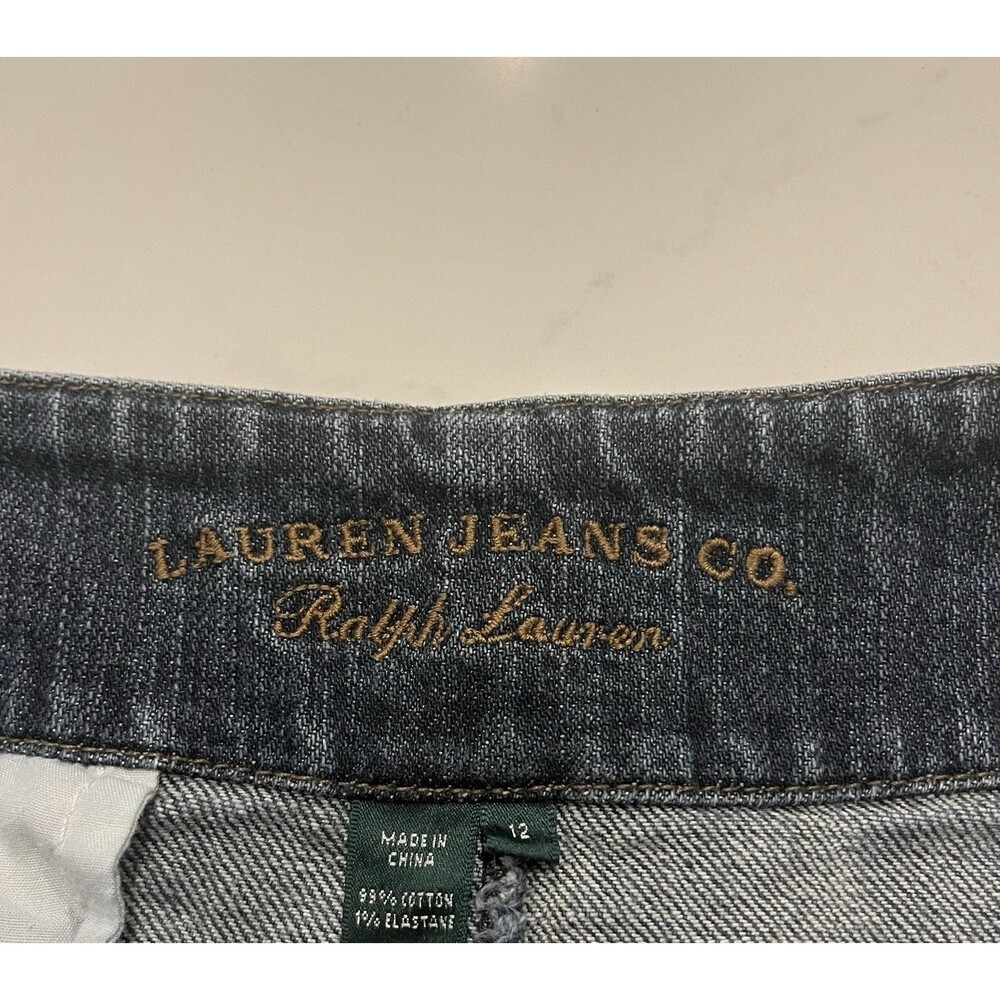 Lauren Jeans Co Ralph Lauren Pencil Denim Button Front Skirt 12 - Picture 4 of 6